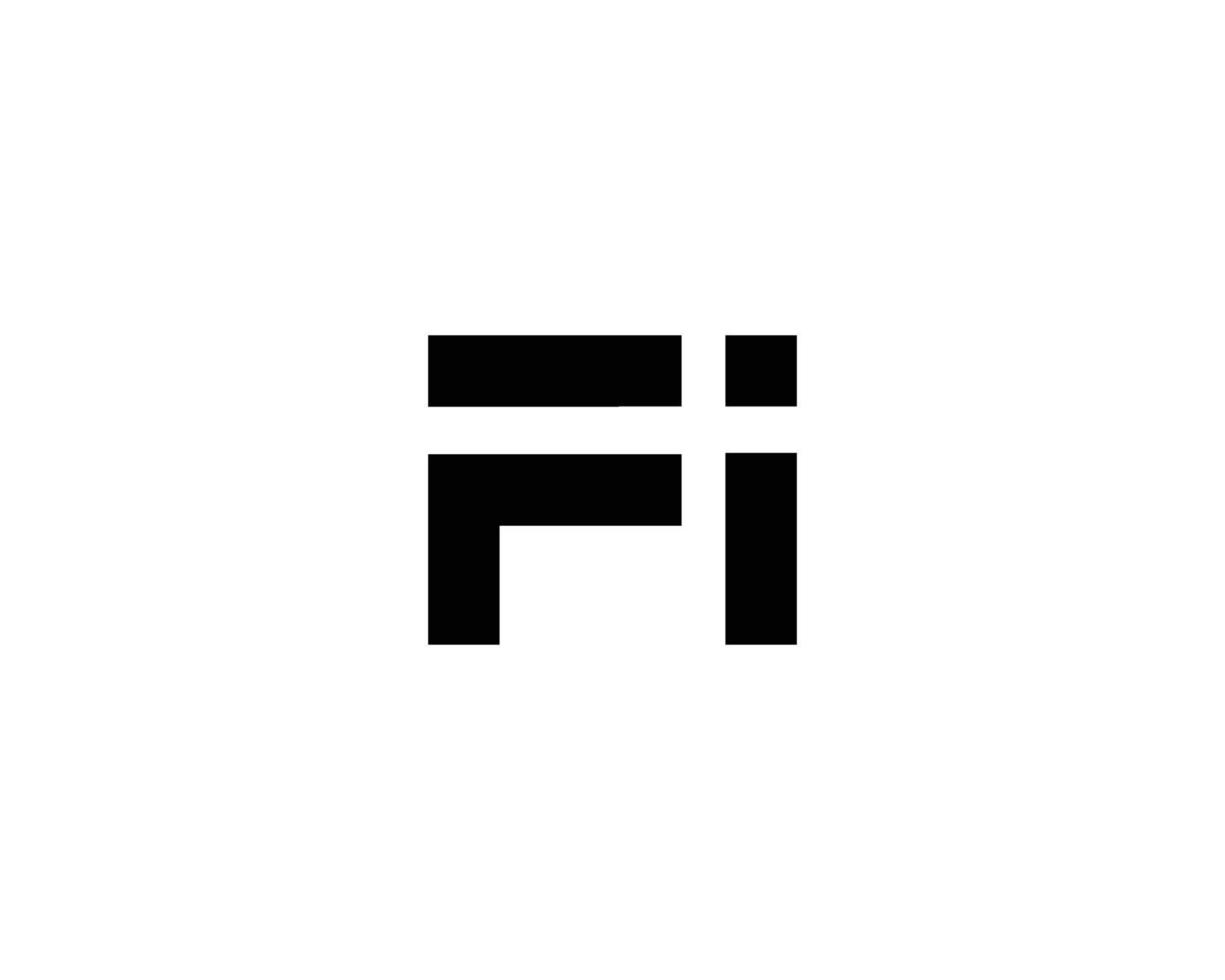 modèle de vecteur de conception de logo fi