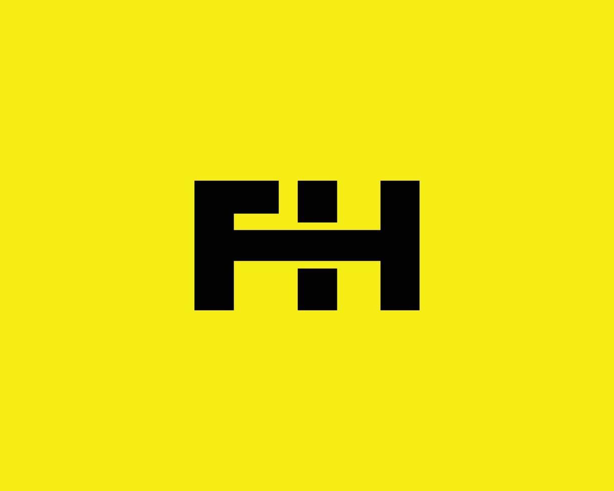 modèle de vecteur de conception de logo fh hf