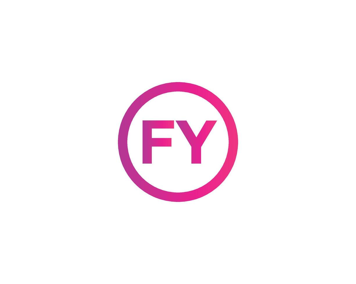 modèle de vecteur de conception de logo fy yf