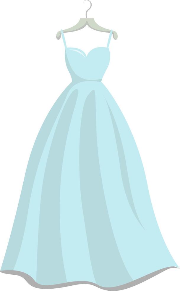 robe de mariée, illustration, vecteur sur fond blanc.