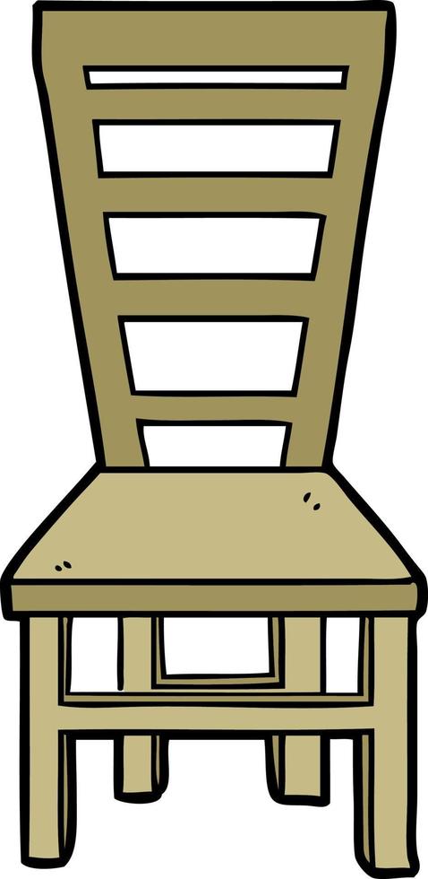 chaise de dessin animé de personnage de doodle vecteur