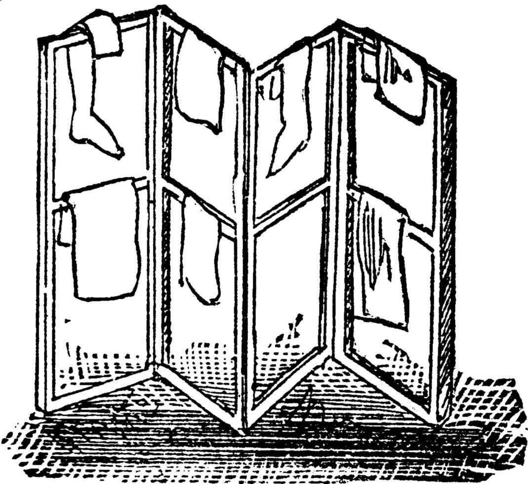étagère, illustration vintage vecteur