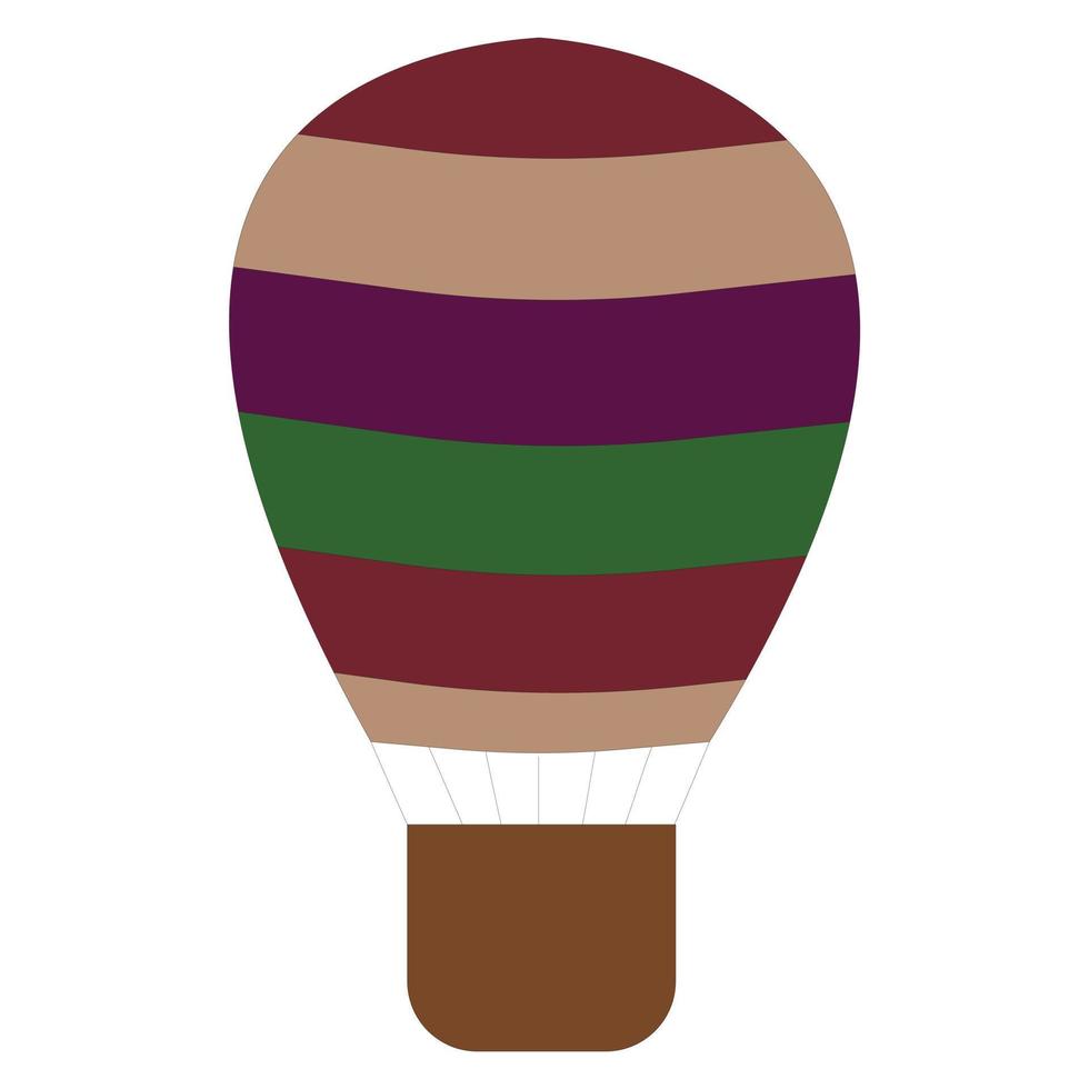 ballon de voyage coloré et lumineux. illustration vectorielle. vecteur