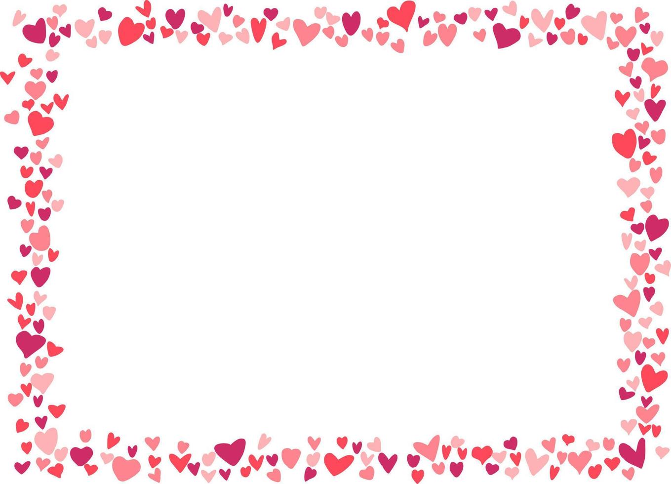 cadre coeur pour la saint valentin. fond d'amour abstrait pour la conception de votre carte de voeux saint valentin vecteur