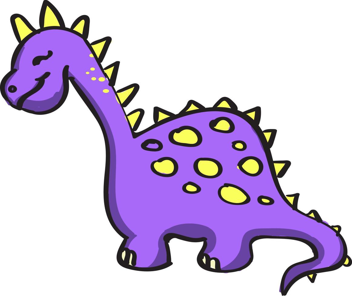 dinosaure violet, illustration, vecteur sur fond blanc.