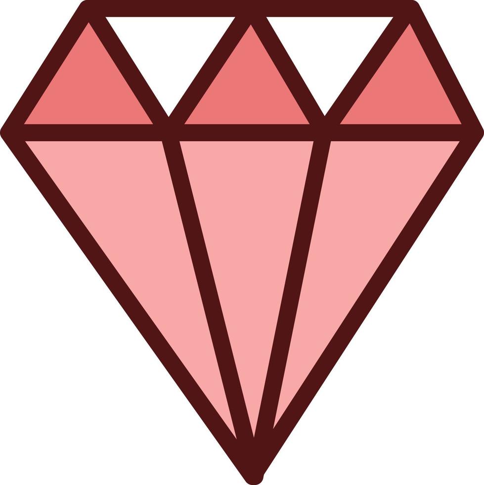 diamant de la Saint-Valentin, illustration, vecteur sur fond blanc.