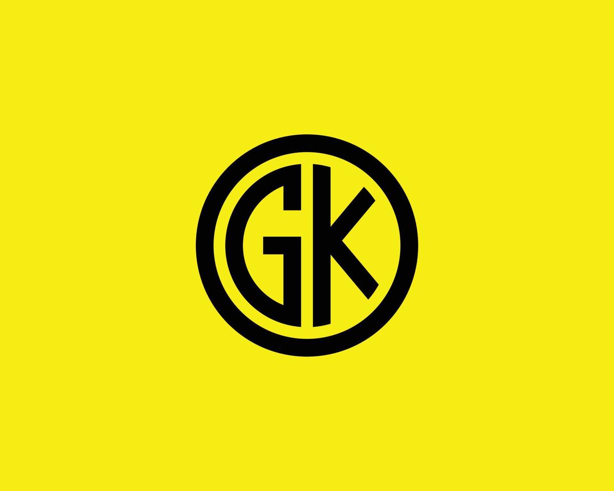 modèle de vecteur de conception de logo gk kg