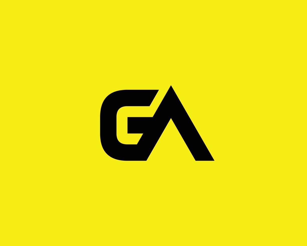 modèle de vecteur de conception de logo ga ag