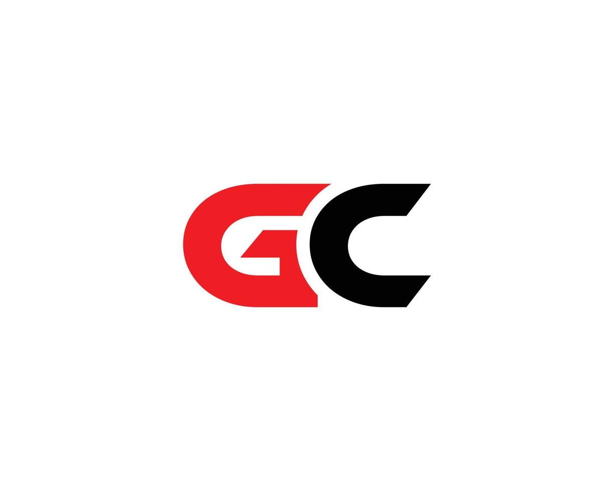 modèle de vecteur de conception de logo gc cg