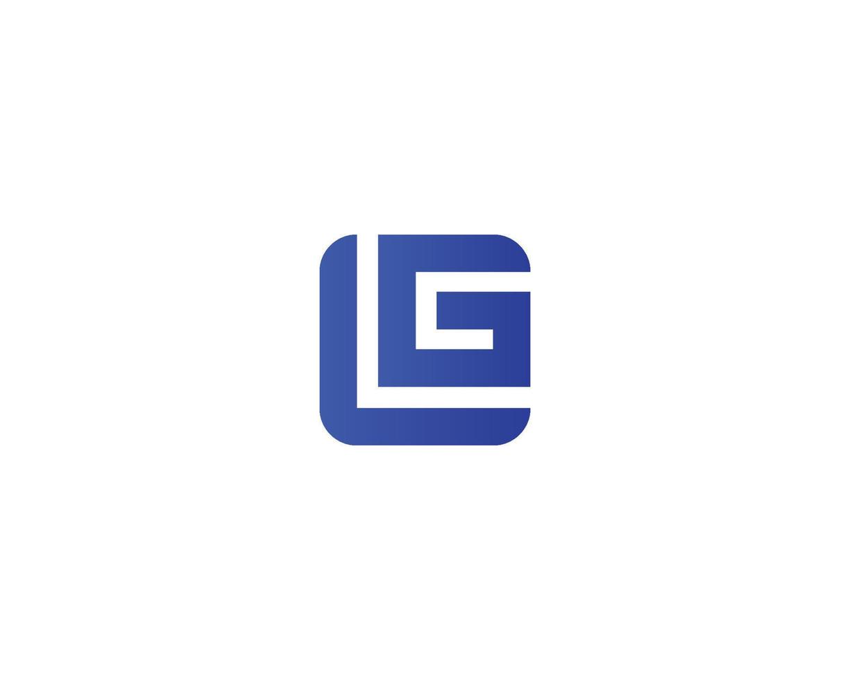 modèle de vecteur de conception de logo gl lg