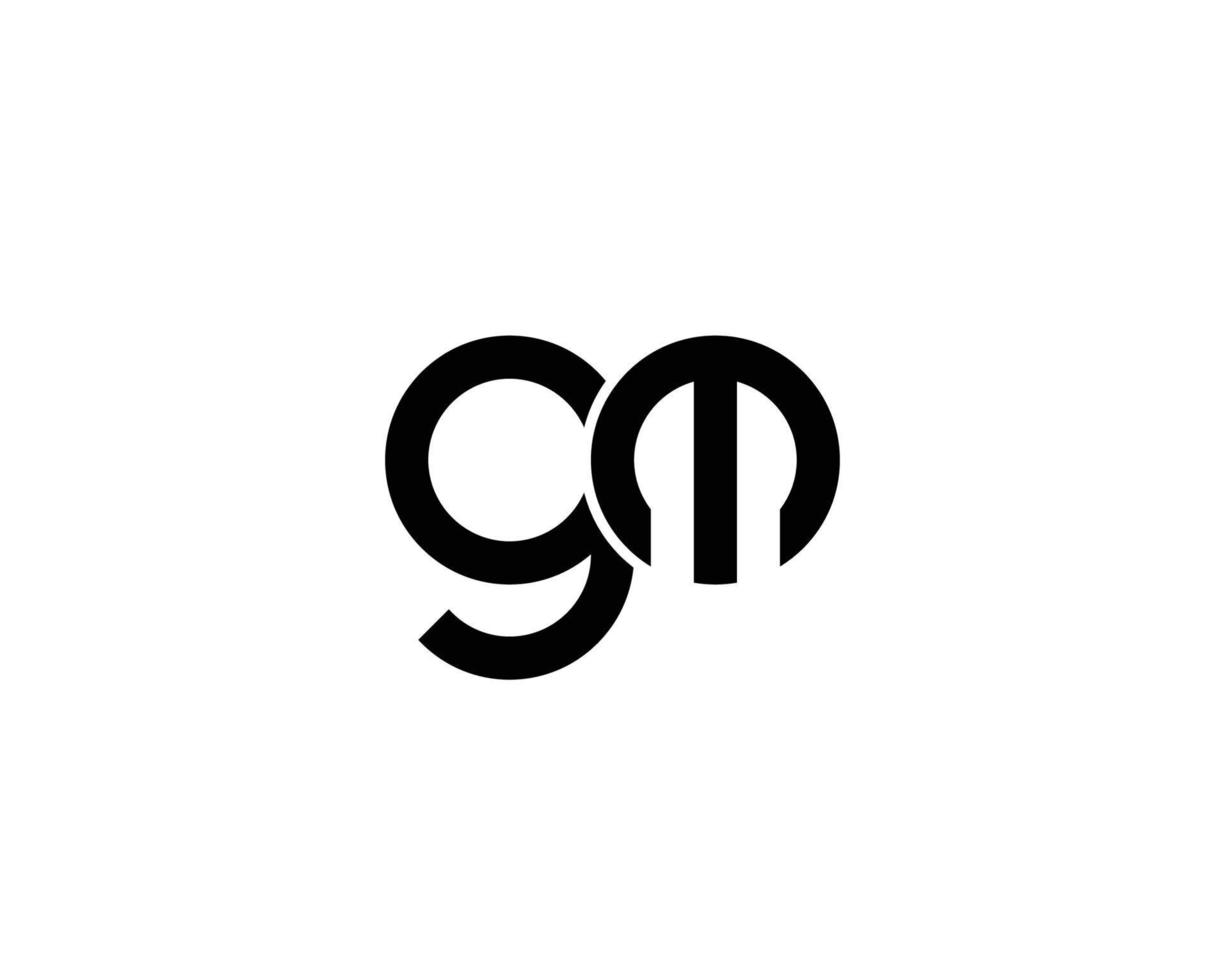 modèle de vecteur de conception de logo gm mg