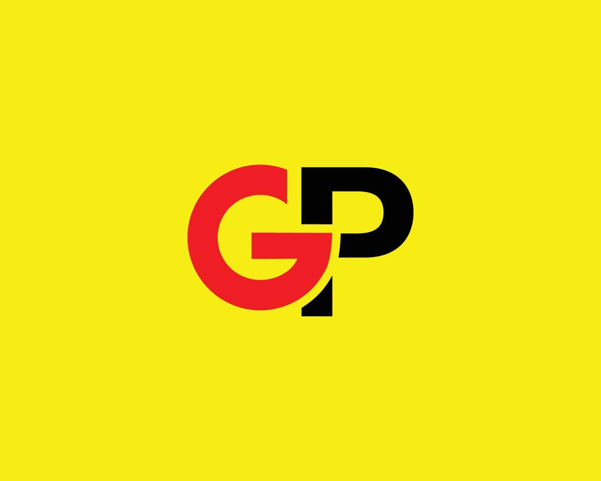 modèle de vecteur de conception de logo gp pg