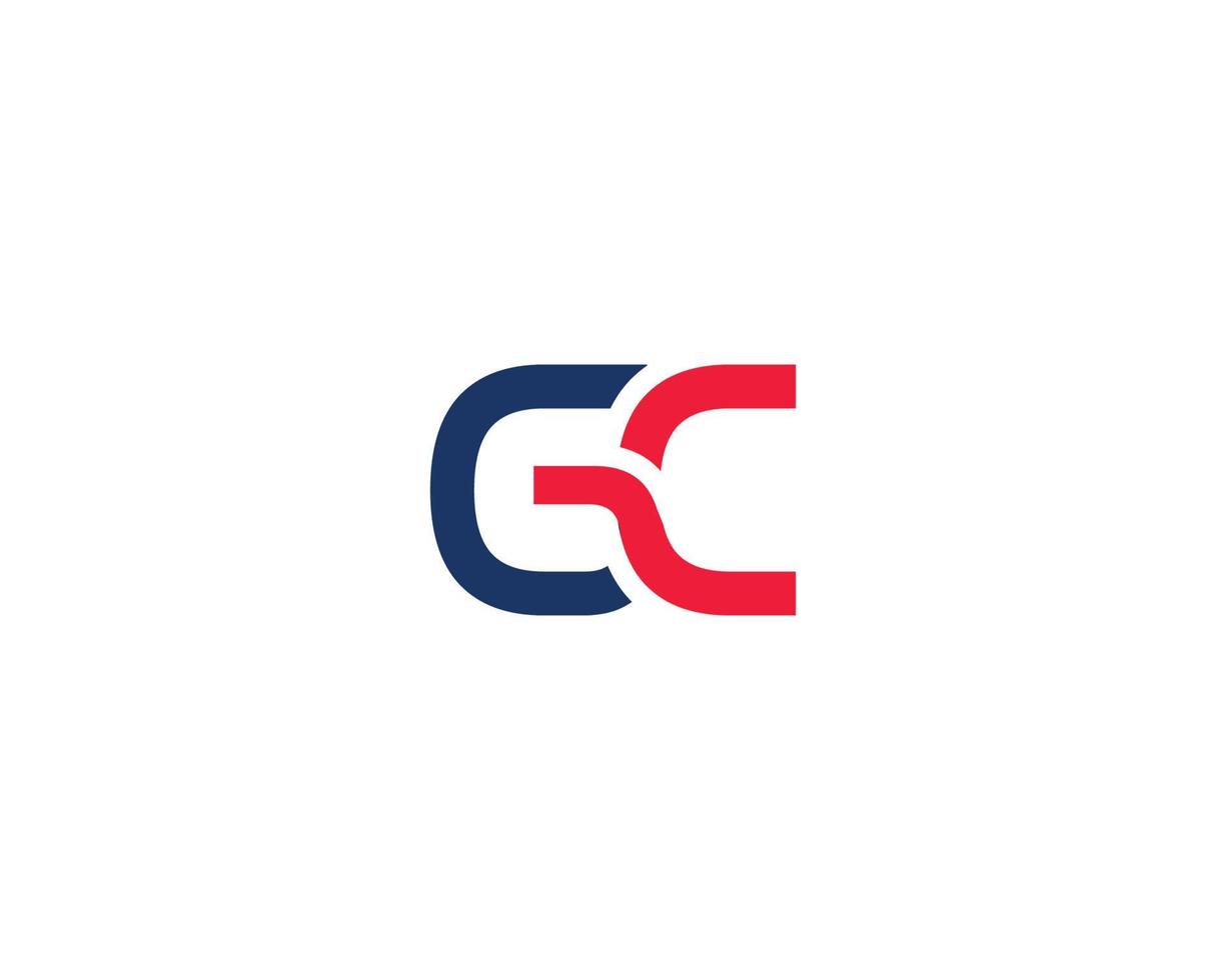 modèle de vecteur de conception de logo gc cg