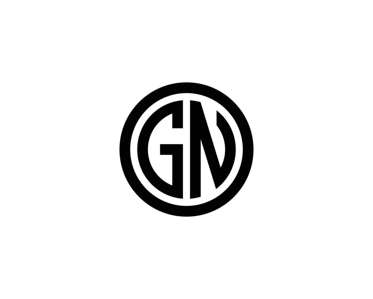 modèle de vecteur de conception de logo gn ng