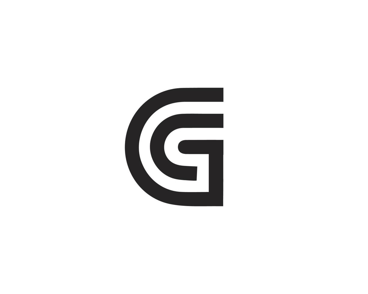 modèle de vecteur de conception de logo gc cg