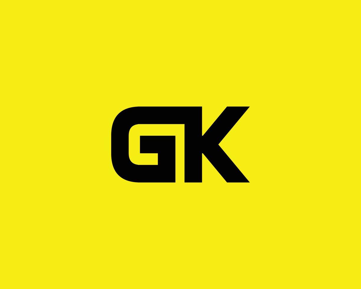 modèle de vecteur de conception de logo gk kg