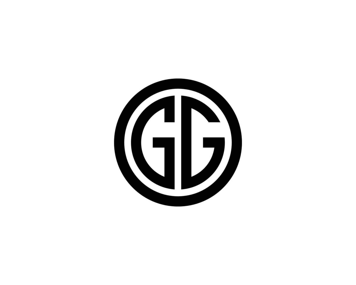 modèle de vecteur de conception de logo gg