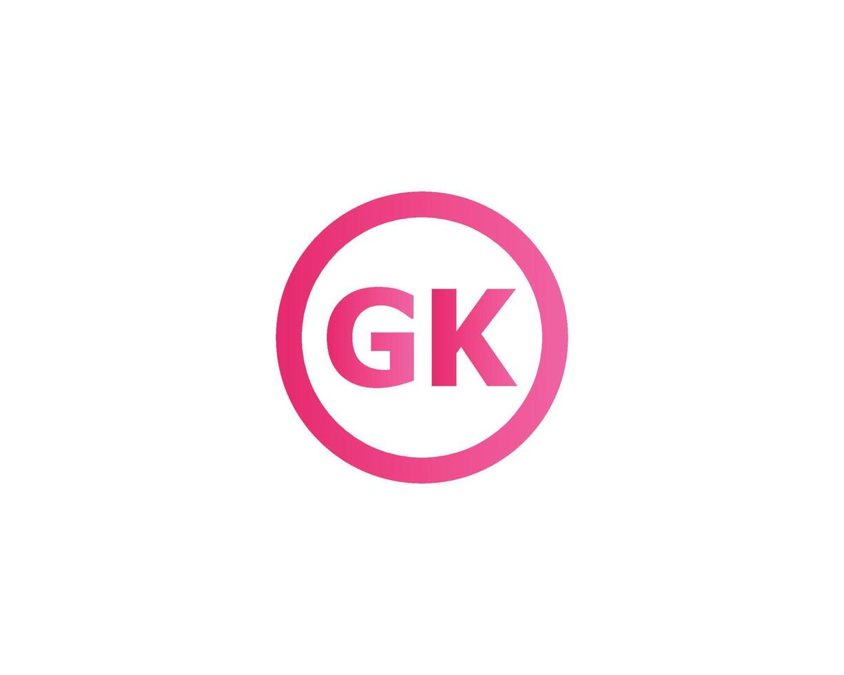 modèle de vecteur de conception de logo gk kg