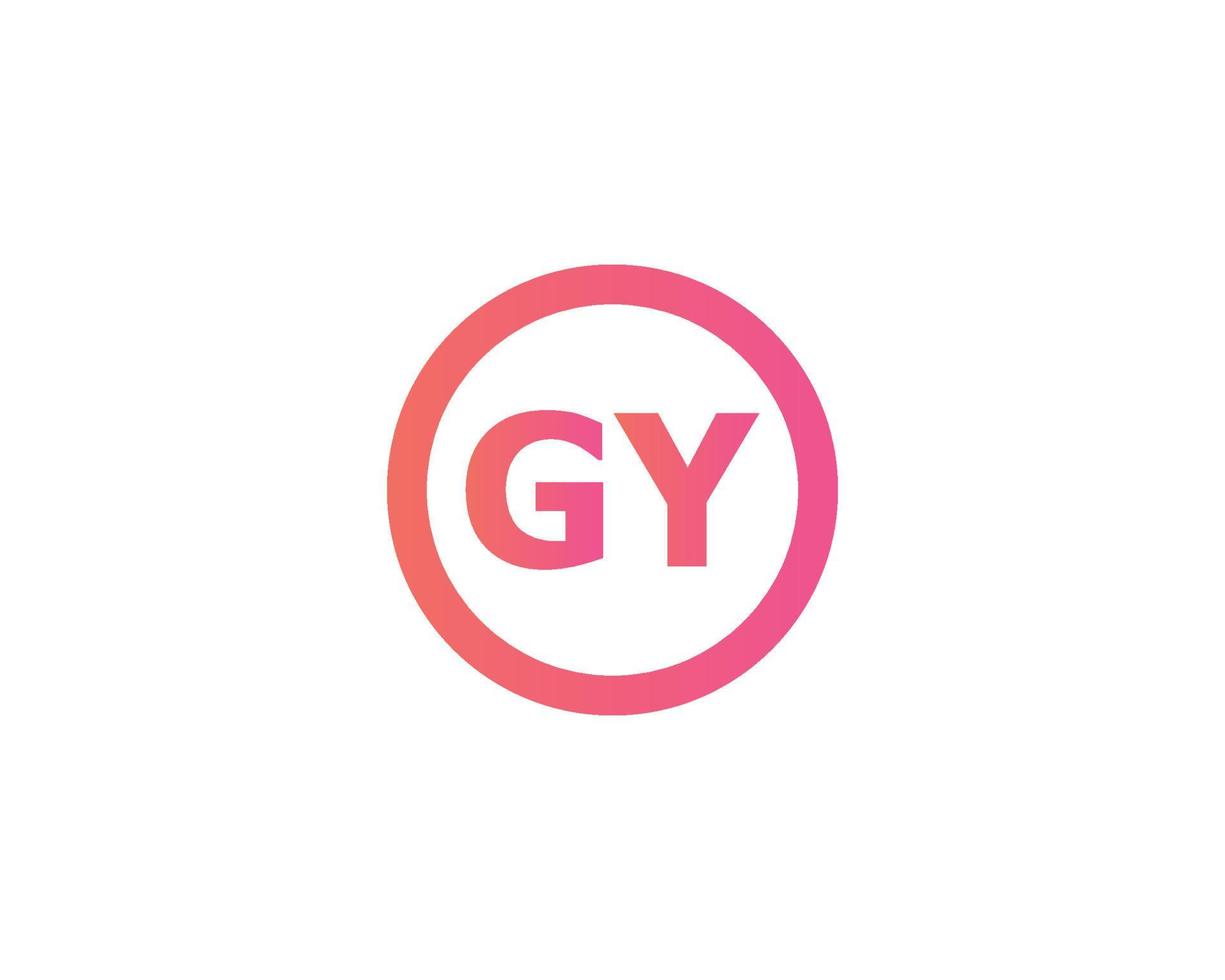 modèle de vecteur de conception de logo gy yg