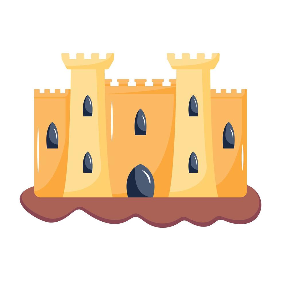 une icône plate modifiable du palais royal vecteur