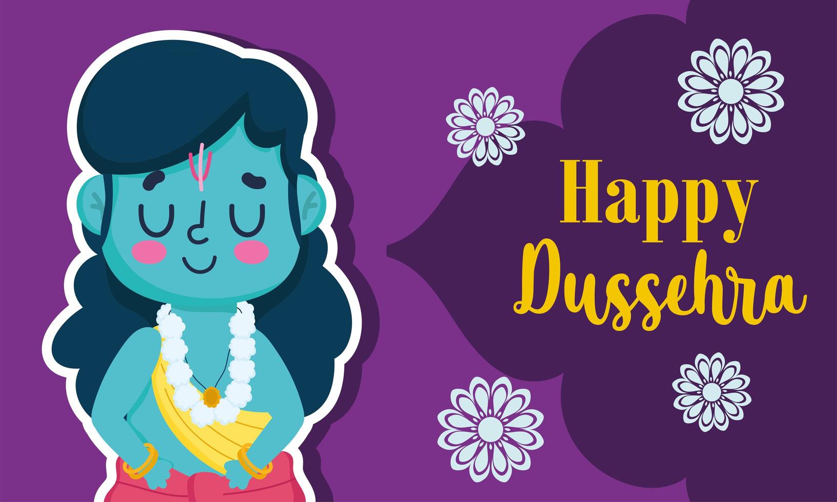 conception de cartes joyeux festival dussehra de l'inde vecteur