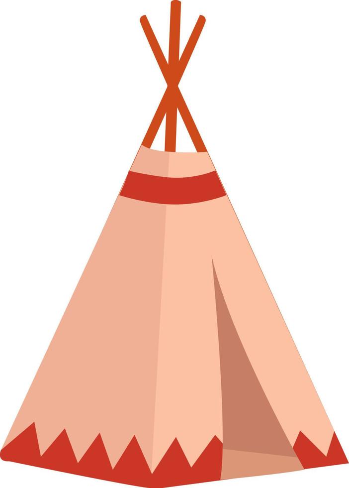 Wigwam rose, illustration, vecteur sur fond blanc