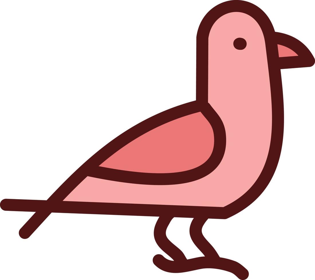 pigeon de la saint-valentin, illustration, vecteur sur fond blanc.
