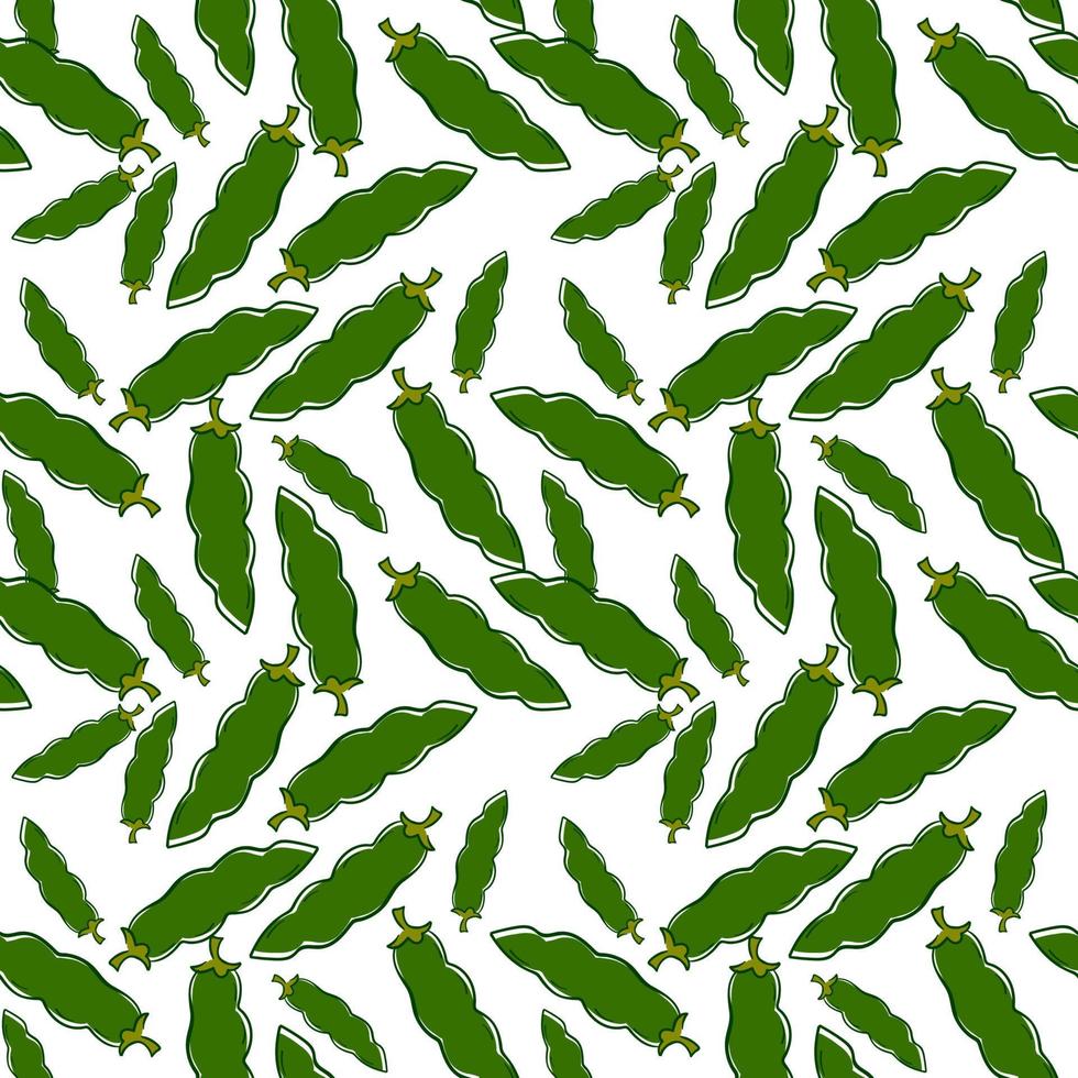fond d'écran de haricots verts, illustration, vecteur sur fond blanc.
