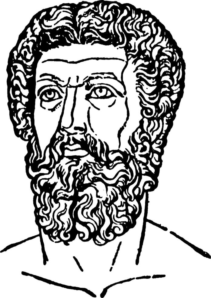 marcus aurelius, illustration vintage vecteur