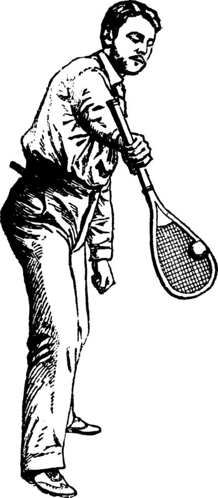 illustration vintage de tennis. vecteur