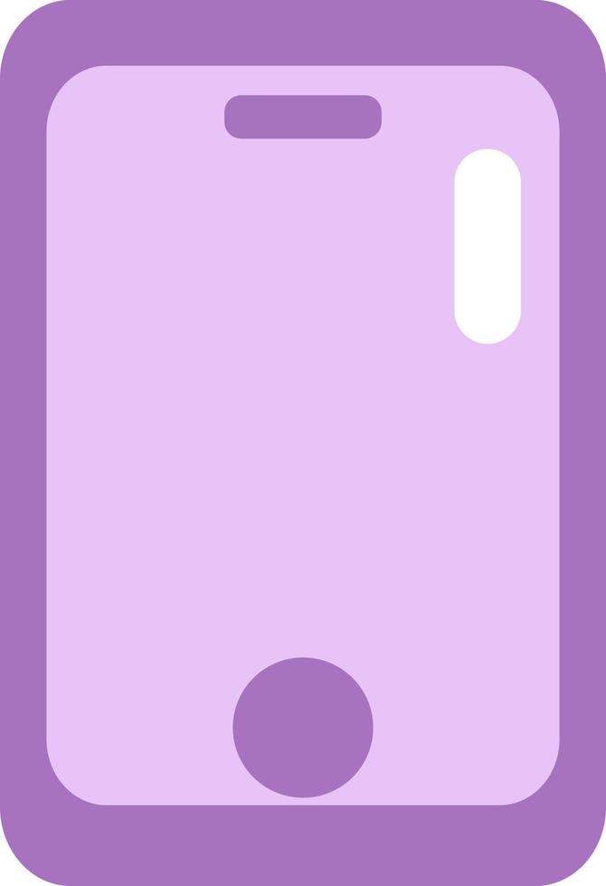 téléphone violet, illustration, sur fond blanc. vecteur