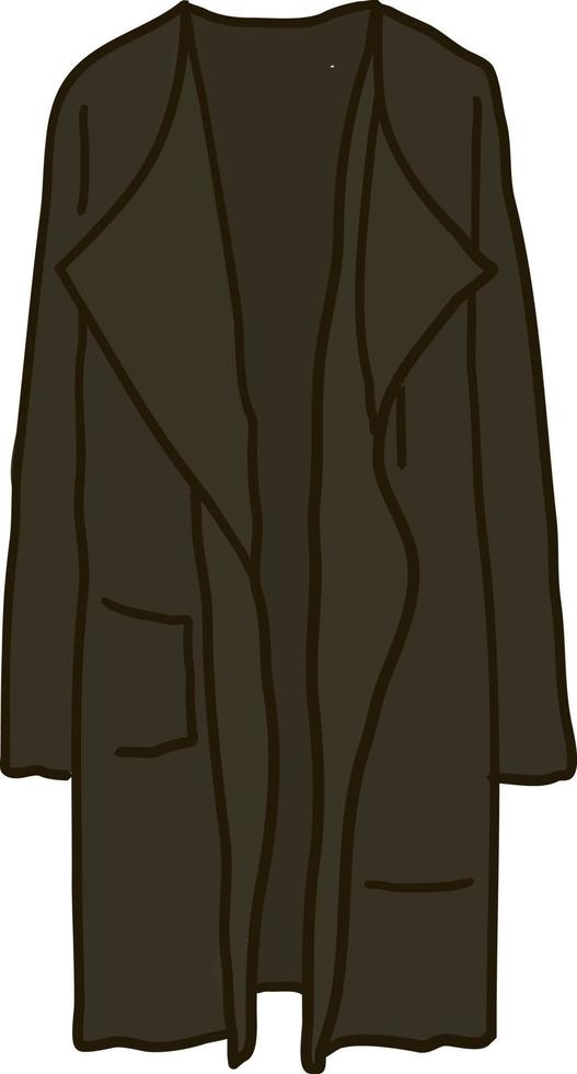 manteau brun, illustration, vecteur sur fond blanc.