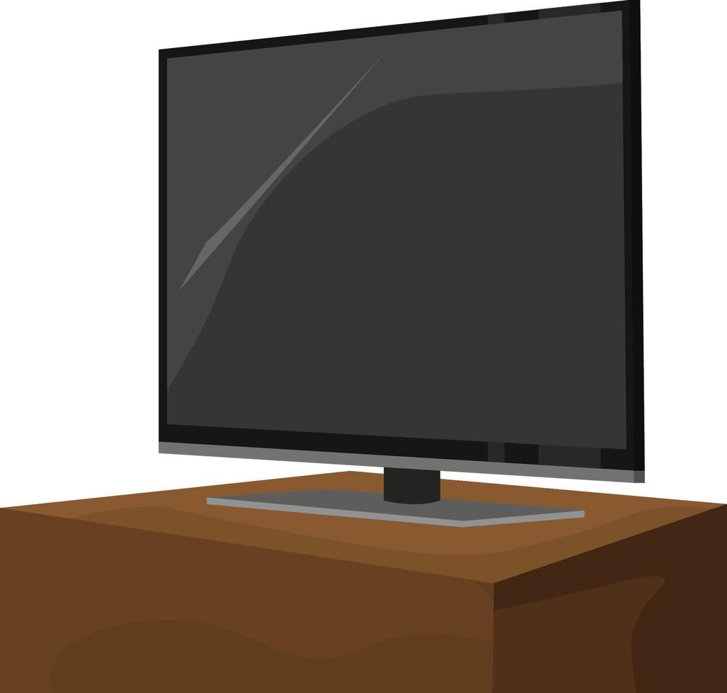 télévision à écran plat, illustration, vecteur sur fond blanc