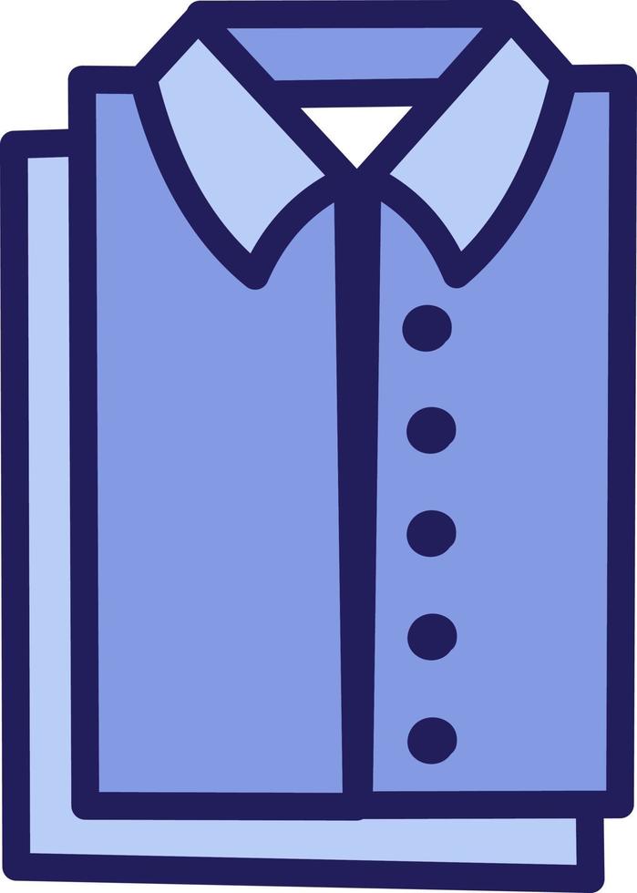 chemises violettes boutonnées, illustration, vecteur sur fond blanc.