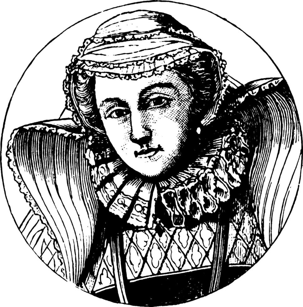 marie stuart, illustration vintage vecteur