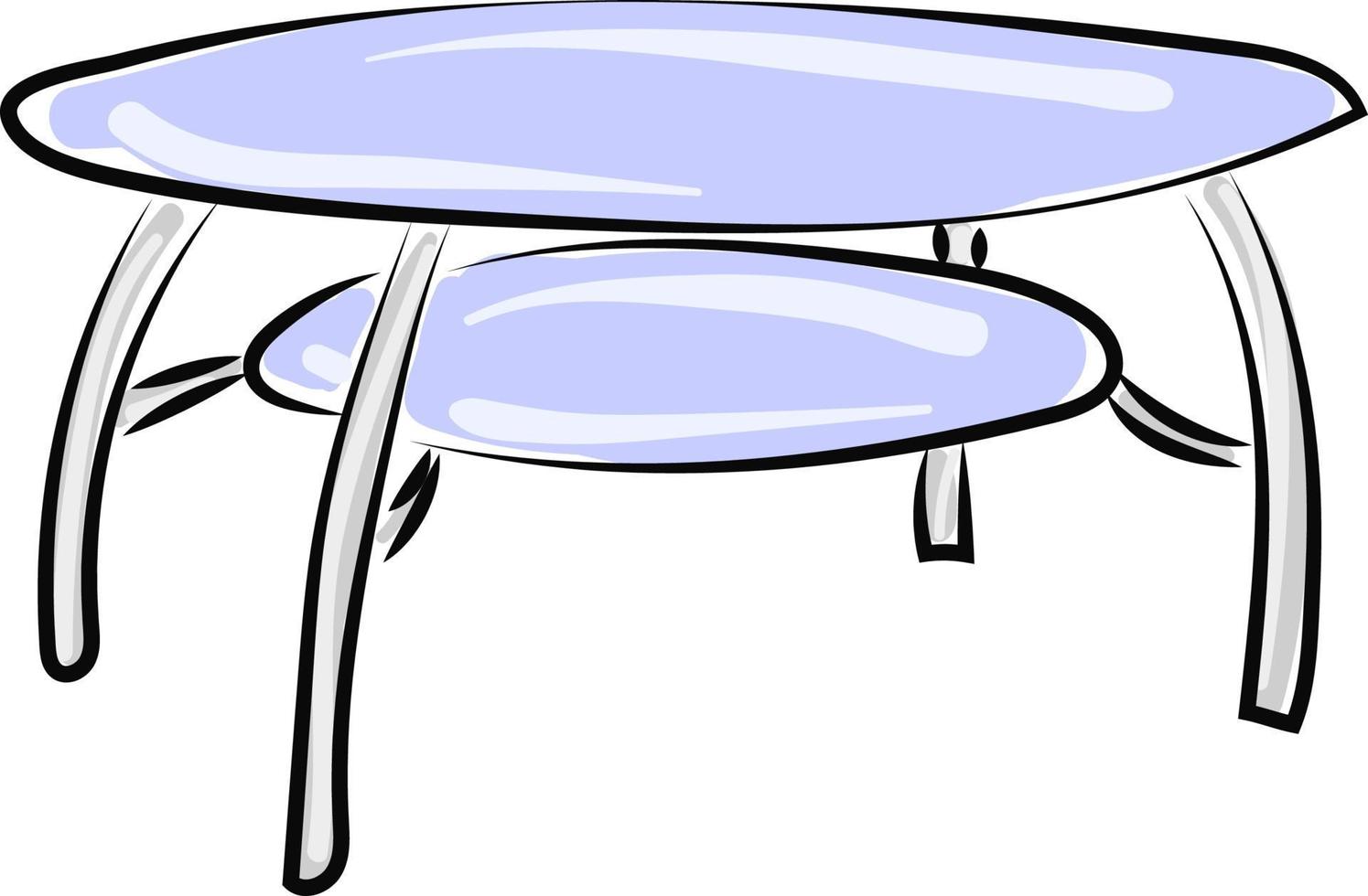 table en verre, illustration, vecteur sur fond blanc