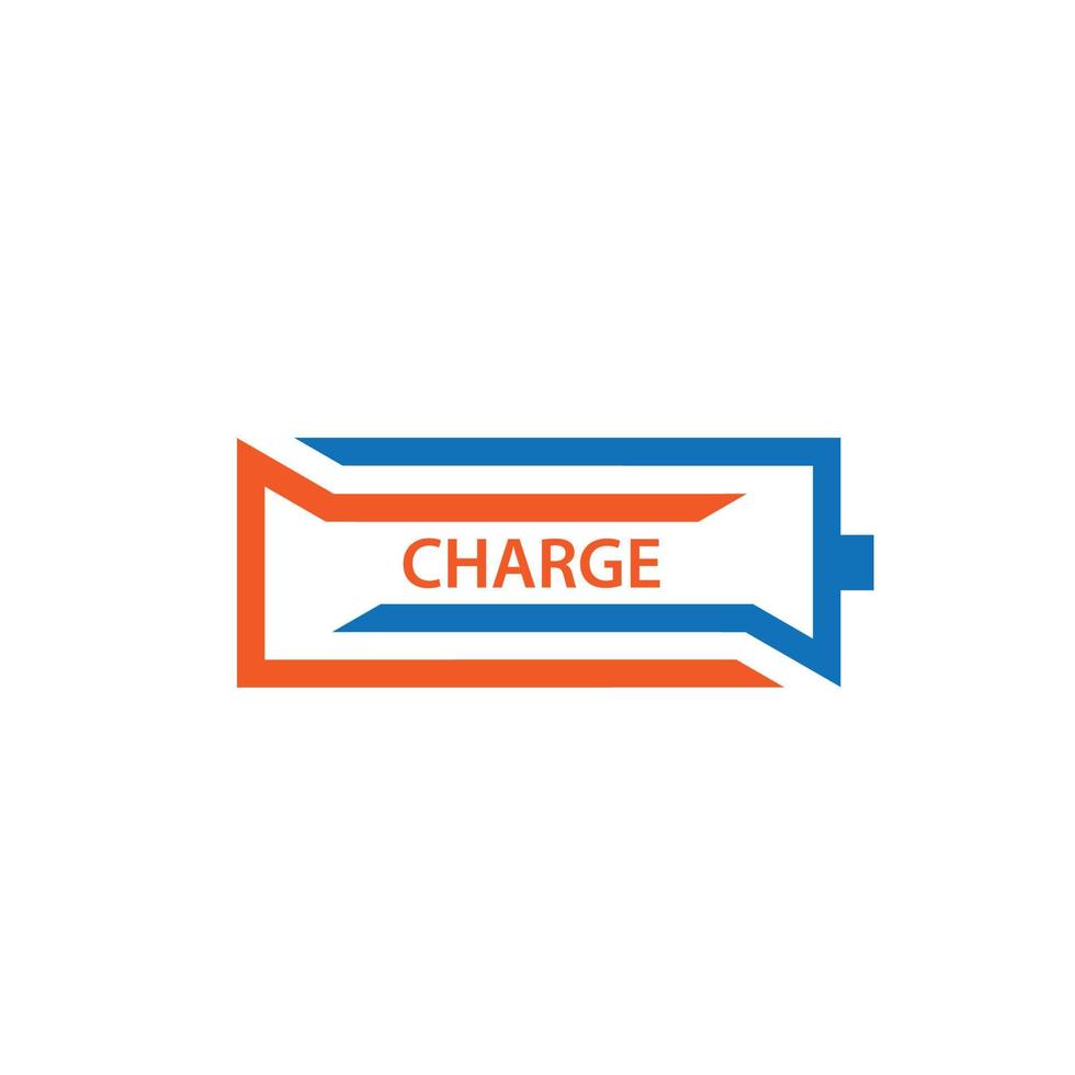 conception de logo de charge technologie de logo d'énergie vecteur