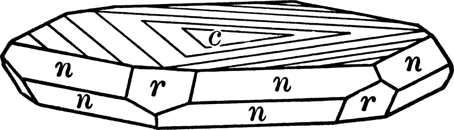 hématite, illustration vintage. vecteur