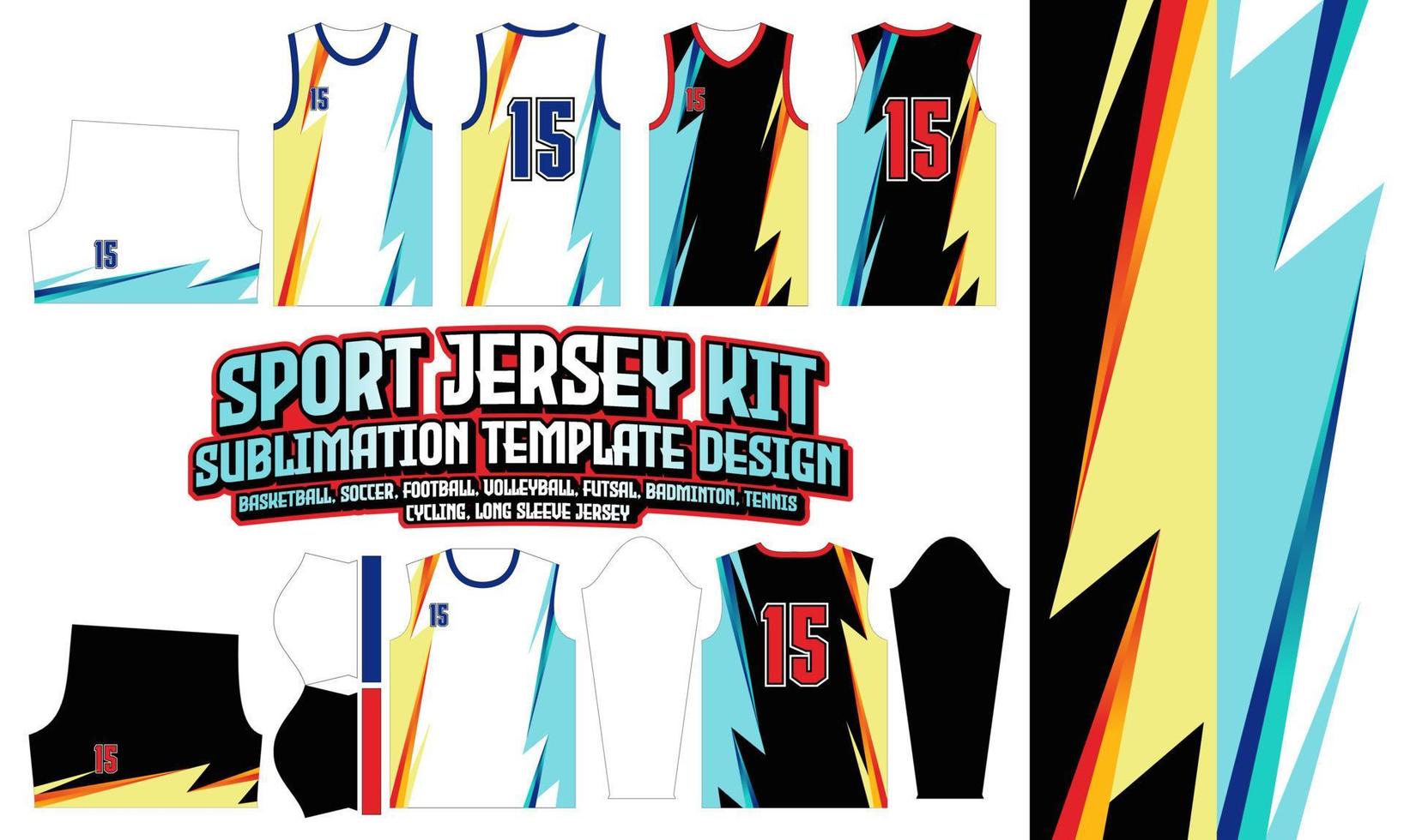 Maillot vêtements vêtements de sport conception de motif de sublimation 218 pour le football football e-sport basket-ball volley-ball badminton futsal t-shirt vecteur