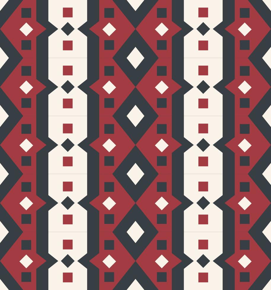 motif géométrique à rayures colorées. rayures géométriques rouges-blanches sans soudure de fond. motif de rayures géométriques ethniques. utiliser pour le tissu, l'élément de décoration intérieure, le rembourrage, l'emballage. vecteur