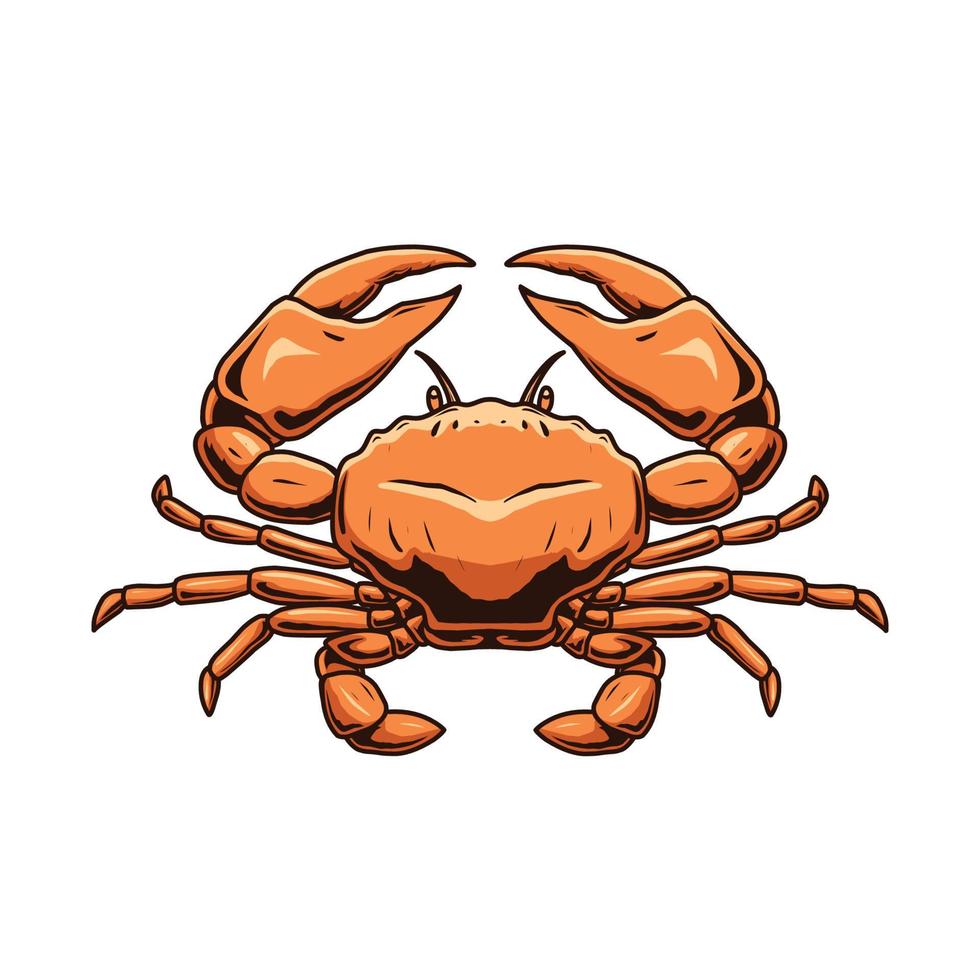 vecteur de crabe rouge sur fond blanc