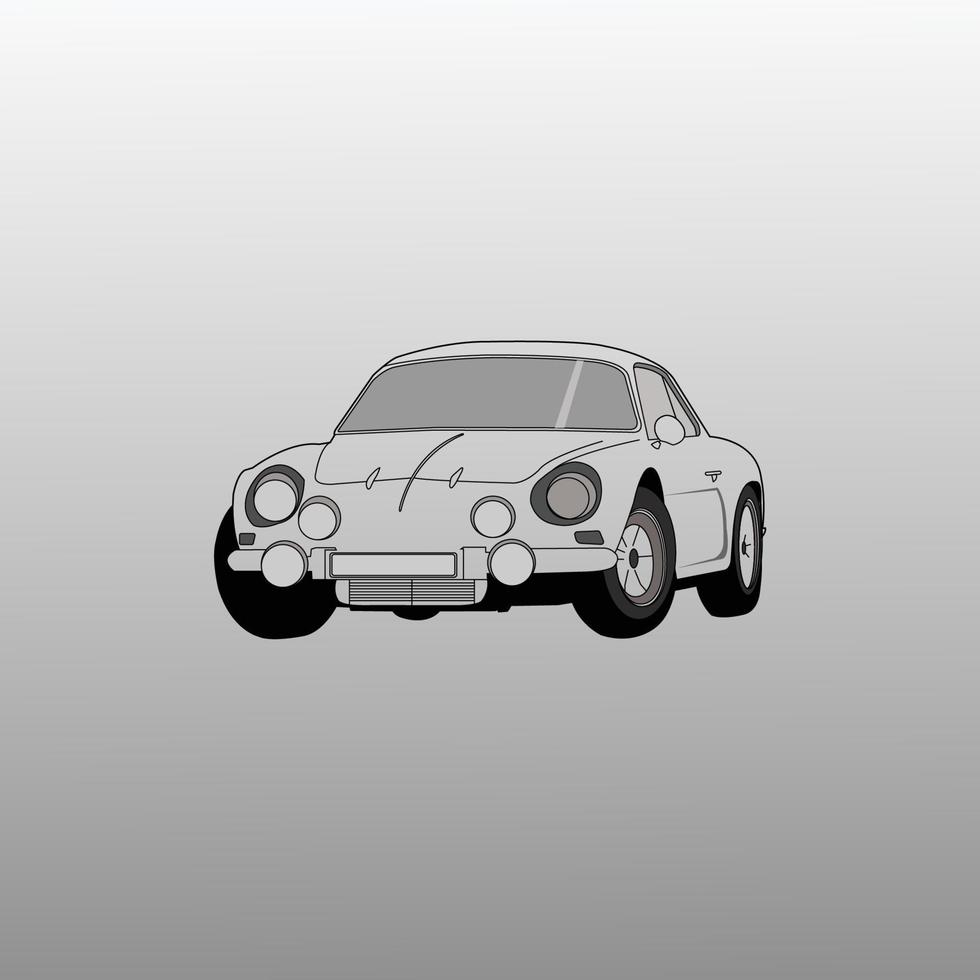 vecteur de mini voiture classique pour icône ou logo