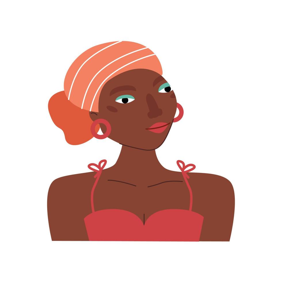 illustration vectorielle d'avatar féminin vecteur