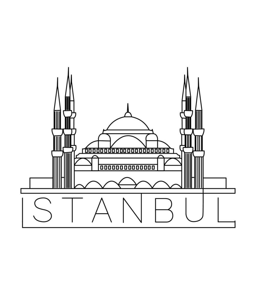 illustration vectorielle d'istanbul vecteur