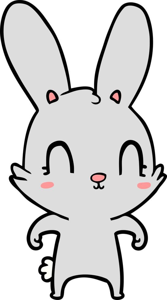 personnage de lapin de vecteur en style cartoon