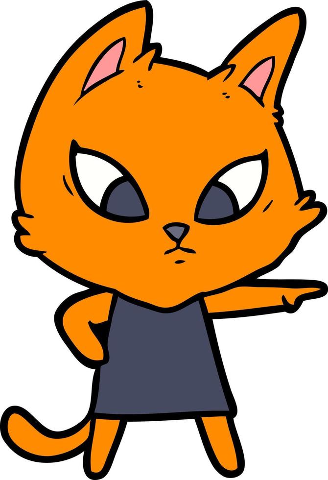 personnage de chat de vecteur en style cartoon