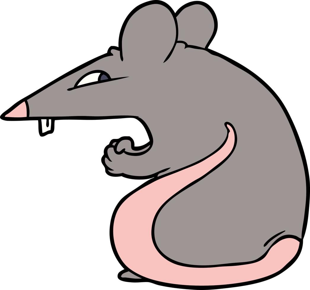 rat sournois de dessin animé vecteur