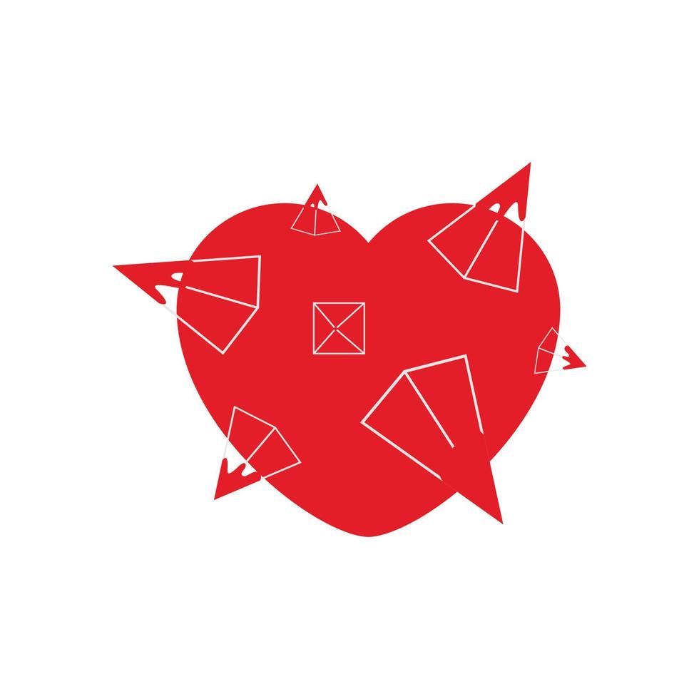 illustration vectorielle de coeur rouge vecteur