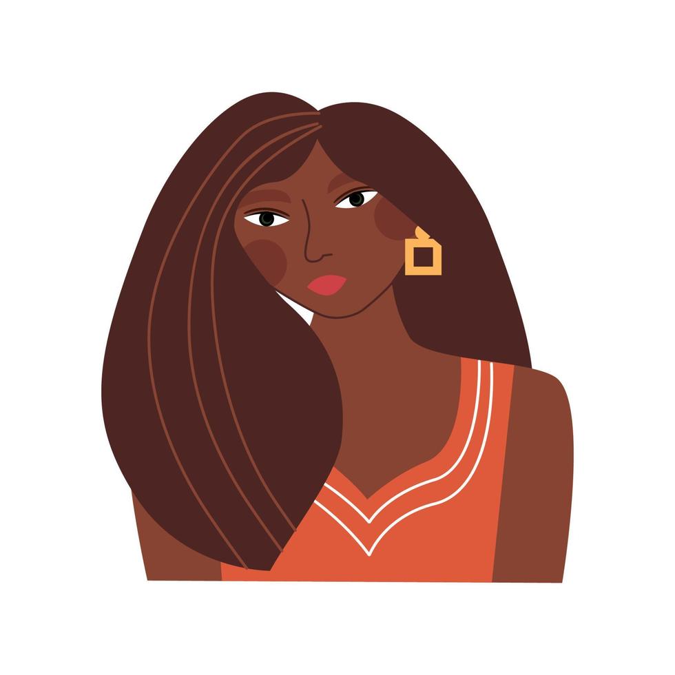 illustration vectorielle d'avatar féminin vecteur