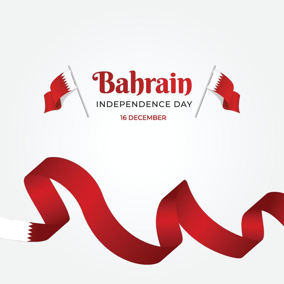 modèle de bannière de la fête nationale de bahreïn vecteur